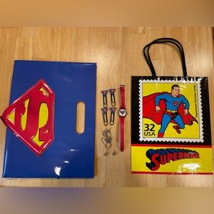 Superman Necklace, Earrings, and other goodies